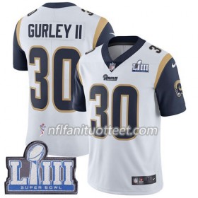 Miesten Los Angeles Rams NFL Pelipaita Todd Gurley II 30 Nike Valkoinen 2019 Super Bowl LIII